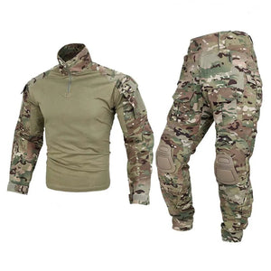 Ensemble / uniforme tactique de combat avec poches multifonctionnelles et genouillères "Emersongear - G3" - Planète Rando