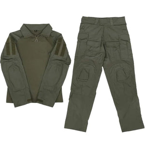 Ensemble / uniforme tactique de combat avec poches multifonctionnelles et genouillères "Emersongear - G3" - Planète Rando