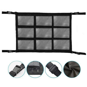 Filet de chargement de plafond / organisateur de rangement suspendu multifonctionnel pour camping car / van ou fourgon aménagé "CARSHAN - Roof storage bag" - Planète Rando