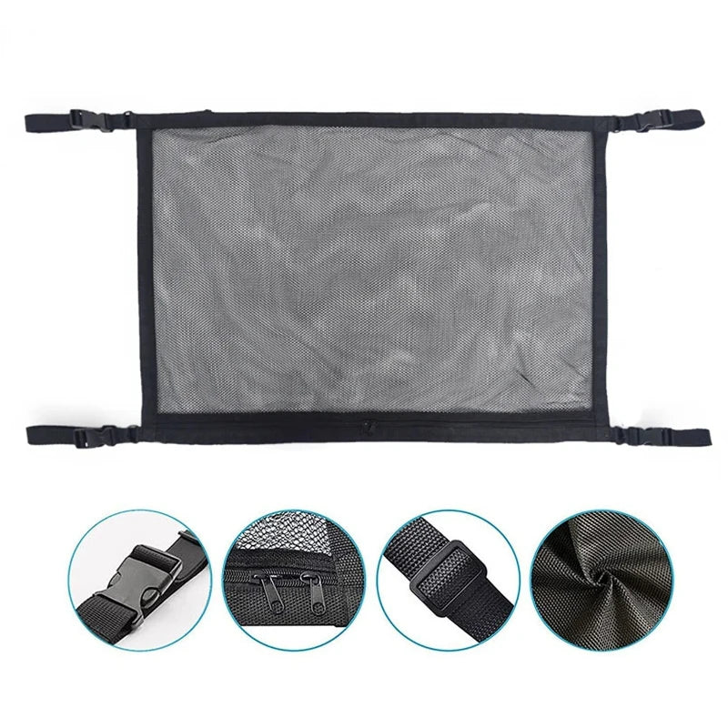 Filet de chargement de plafond / organisateur de rangement suspendu multifonctionnel pour camping car / van ou fourgon aménagé "CARSHAN - Roof storage bag" - Planète Rando
