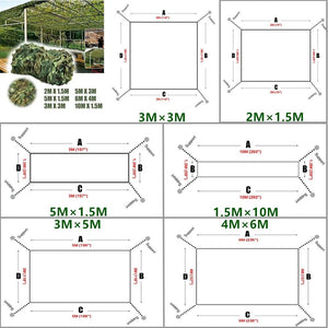 Filets de camouflage pour la chasse, l'entraînement tactique et le camping "47 Outdoor - Woodland Camo Netting" - Planète Rando