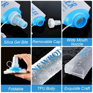 Flasque à eau souple pour la randonnée, running et trail "NEWBOLER - BOT003 series" - Planète Rando