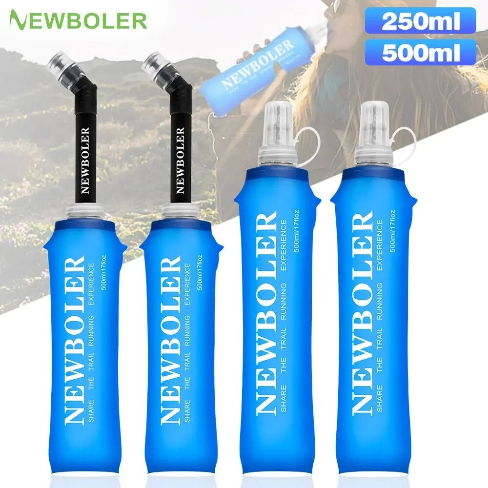 Bouteille d'eau souple pour course à pied, 500 ml, pliable pour sac d'hydratation