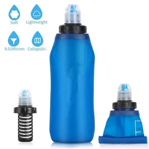 Flasque d'hydratation 500ml avec systeme de filtration "Feptfeet - K8630" - Planète Rando