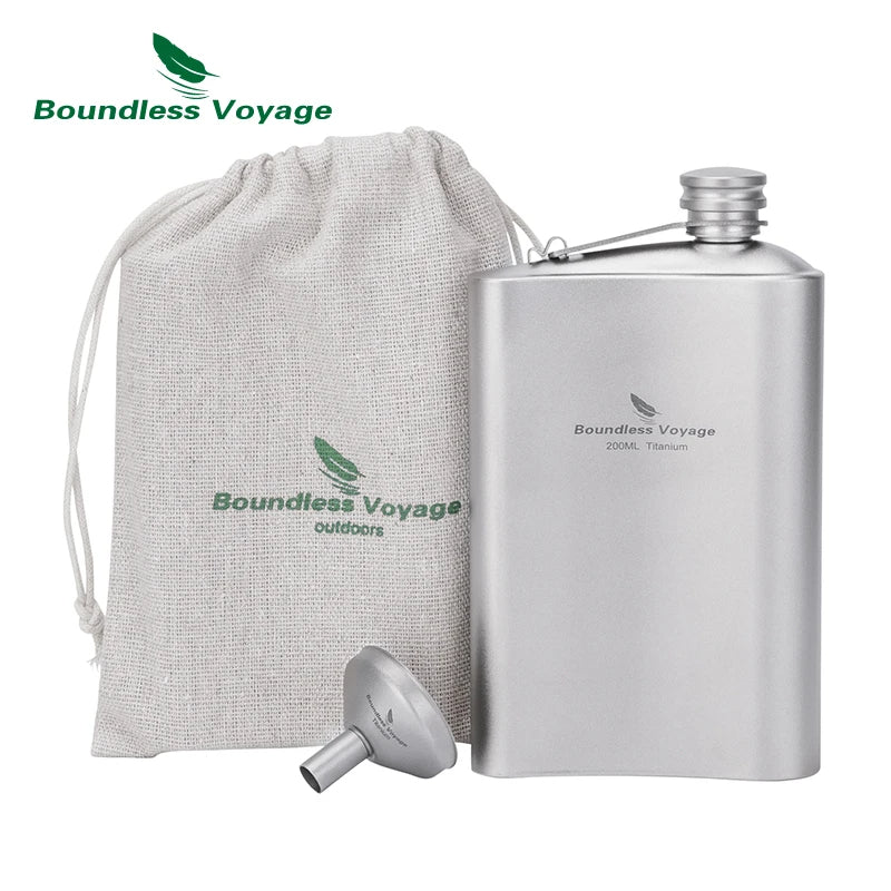 Flasque en titane / flasque alcool 200ml "Boundless Voyage - Ti3261D" - Planète Rando