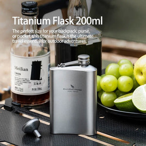 Flasque en titane / flasque alcool 200ml "Boundless Voyage - Ti3261D" - Planète Rando