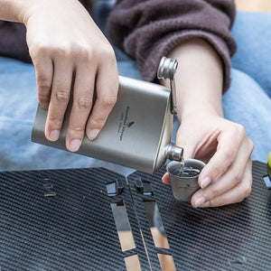 Flasque en titane / flasque alcool 200ml "Boundless Voyage - Ti3261D" - Planète Rando