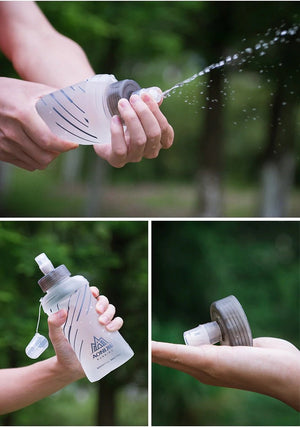 Flasque pliable hydratation pack pour le running, trail, marathon sans BPA "AONIJIE - SD21 420ML" - Planète Rando