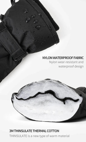 Gants de ski d'hiver chauds et imperméables avec technologie 3M Thinsulate "Copozz - 20602" - Planète Rando