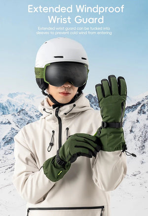 Gants de ski tactiles & imperméables avec poignet allongé et technologie 3M Thinsulate "Qunature - 16410045" - Planète Rando