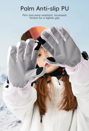 Gants de ski tactiles & imperméables avec poignet allongé et technologie 3M Thinsulate "Qunature - 16410045" - Planète Rando