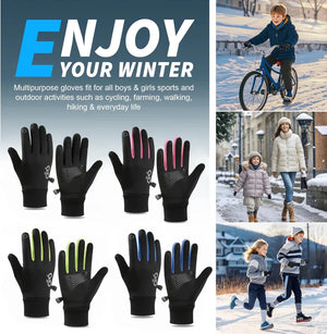 Gants d'hiver pour enfants tactiles & antidérapants "KoKossi - D448" - Planète Rando