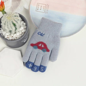 Gants d'hiver tricotés pour enfants de 4 à 8 ans, doux et chauds avec dessin animé "Jamluky - YE051" - Planète Rando
