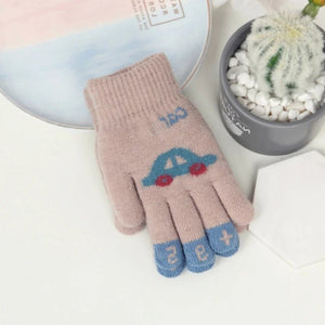 Gants d'hiver tricotés pour enfants de 4 à 8 ans, doux et chauds avec dessin animé "Jamluky - YE051" - Planète Rando