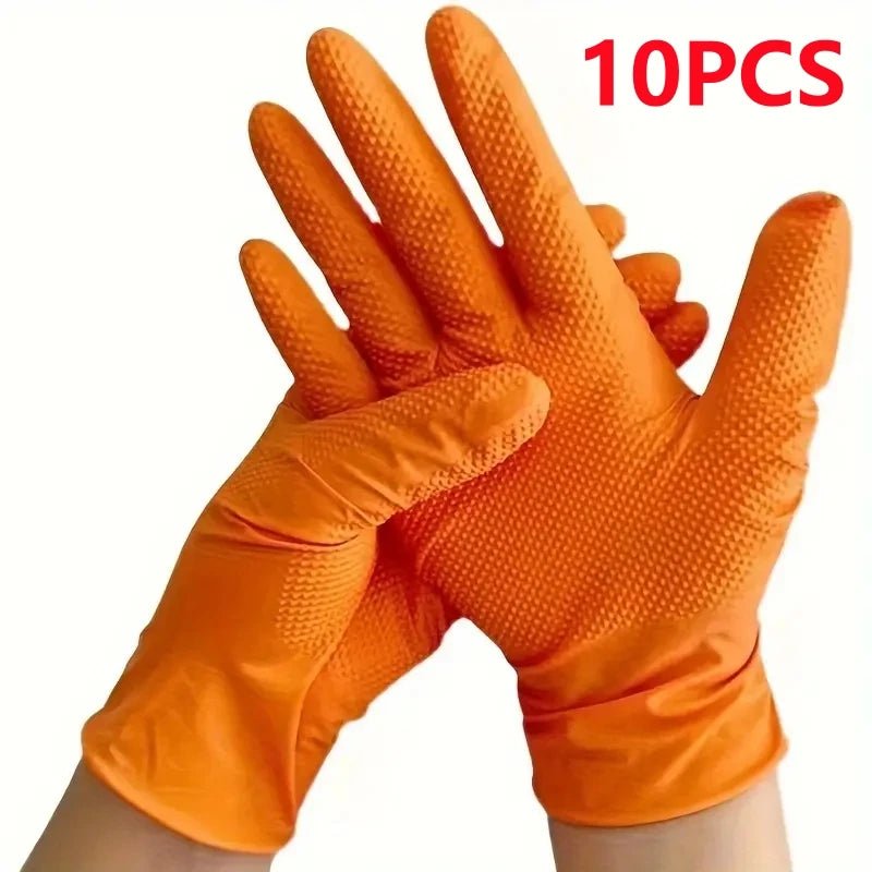 Gants en nitrile robuste avec poignée texturée pour le bushcraft et le camping "Safety & Work - Nitril Gloves" - Planète Rando