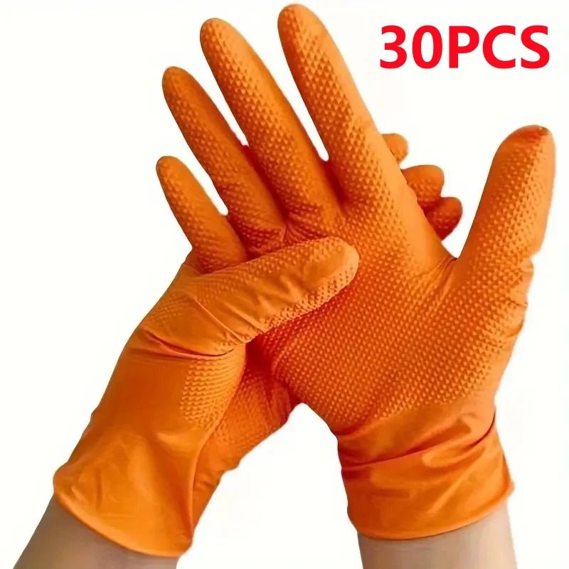 Gants en nitrile robuste avec poignée texturée pour le bushcraft et le camping "Safety & Work - Nitril Gloves" - Planète Rando