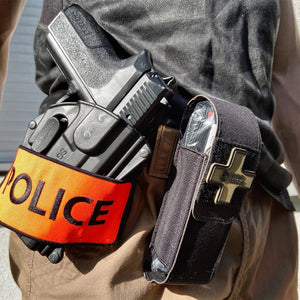 Garrot tourniquet avec ciseaux et marqueur de traumatisme pour les premiers secours tactiques "RHINO RESCUE - Tourniquet Poutch " - Planète Rando