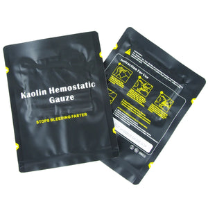 Gaze hémostatique en kaolin pour urgences traumatiques, pliée en Z, soluble, pour trousse de premiers soins militaire tactique Ifak "HEE RAK - Kaolin Hemostatic Gauze" - Planète Rando