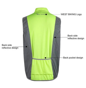 Gilet de cyclisme réfléchissant sans manches, respirant "WEST BIKING – YP0206161" - Planète Rando