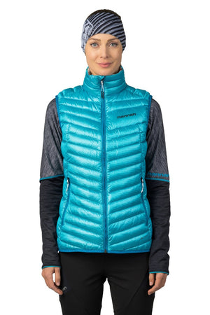 Gilet / doudoune sans manche en duvet de canard 750FP certifié Bluesign pour femme "Hannah − ARYKA" - Planète Rando
