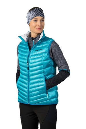 Gilet / doudoune sans manche en duvet de canard 750FP certifié Bluesign pour femme "Hannah − ARYKA" - Planète Rando