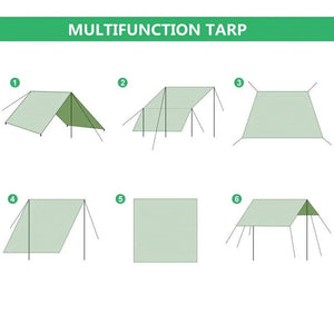 Hamac de couchage en kit 3 en 1 en toile de parachute avec moustiquaire et tarp XL "Dutrieux Outdoor - DL0100010" - Planète Rando