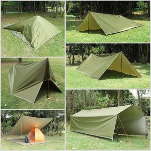Hamac de couchage en kit 3 en 1 en toile de parachute avec moustiquaire et tarp XL "Dutrieux Outdoor - DL0100010" - Planète Rando