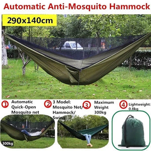 Hamac de couchage en kit 3 en 1 en toile de parachute avec moustiquaire et tarp XL "Dutrieux Outdoor - DL0100010" - Planète Rando