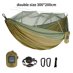 Hamac de couchage suspendu en toile de parachute avec moustiquaire "Cuoretour - Hammock Gear" - Planète Rando