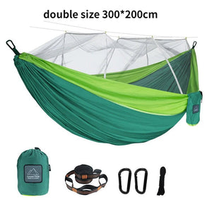 Hamac de couchage suspendu en toile de parachute avec moustiquaire "Cuoretour - Hammock Gear" - Planète Rando
