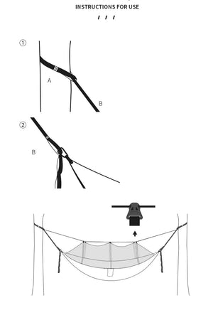 Hamac de couchage suspendu en toile de parachute avec moustiquaire "Cuoretour - Hammock Gear" - Planète Rando