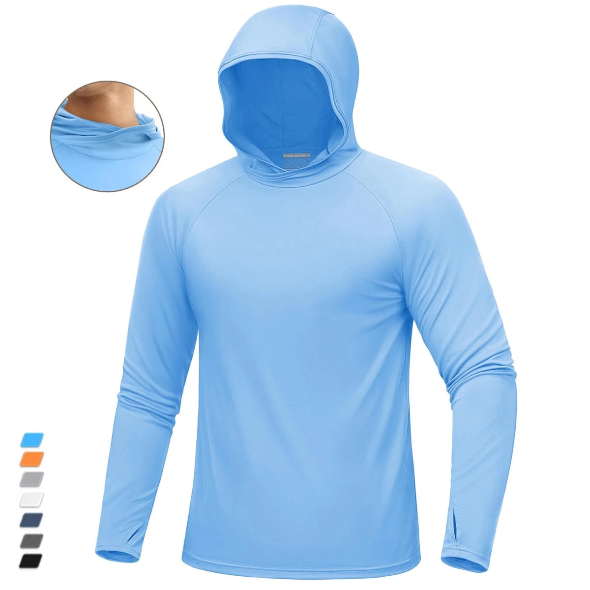 Hoodie / T-shirt manches longues à capuche homme UPF 50+ "TACVASEN - CTA27" - Planète Rando