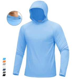 Hoodie / T-shirt manches longues à capuche homme UPF 50+ "TACVASEN - CTA27" - Planète Rando