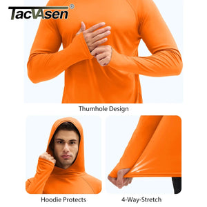 Hoodie / T-shirt manches longues à capuche homme UPF 50+ "TACVASEN - CTA27" - Planète Rando