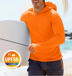 Hoodie / T-shirt manches longues à capuche homme UPF 50+ "TACVASEN - CTA27" - Planète Rando