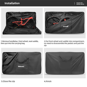 Housse de transport pour vélo grande taille : VTT 29 pouces, vélo tout suspendu, VTC, route 700C et gravel "Rhinowalk - RM291" - Planète Rando