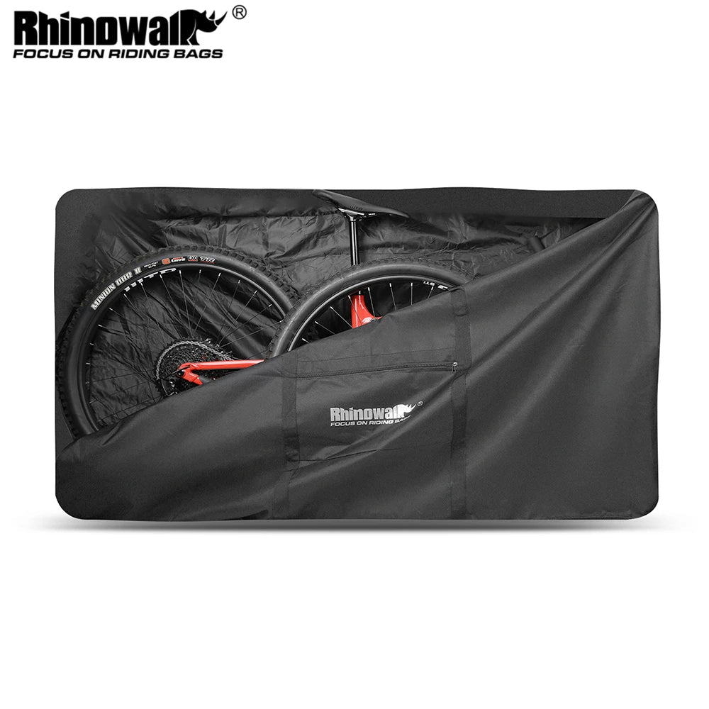 Housse de transport pour vélo grande taille : VTT 29 pouces, vélo tout suspendu, VTC, route 700C et gravel "Rhinowalk - RM291" - Planète Rando