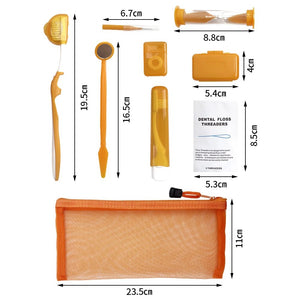 Kit de 8 brosses orthodontiques pour soins dentaires, brosse à dents, fil dentaire, cire, kit de voyage "YOUYA DENTAL - Dental floss Threaders" - Planète Rando