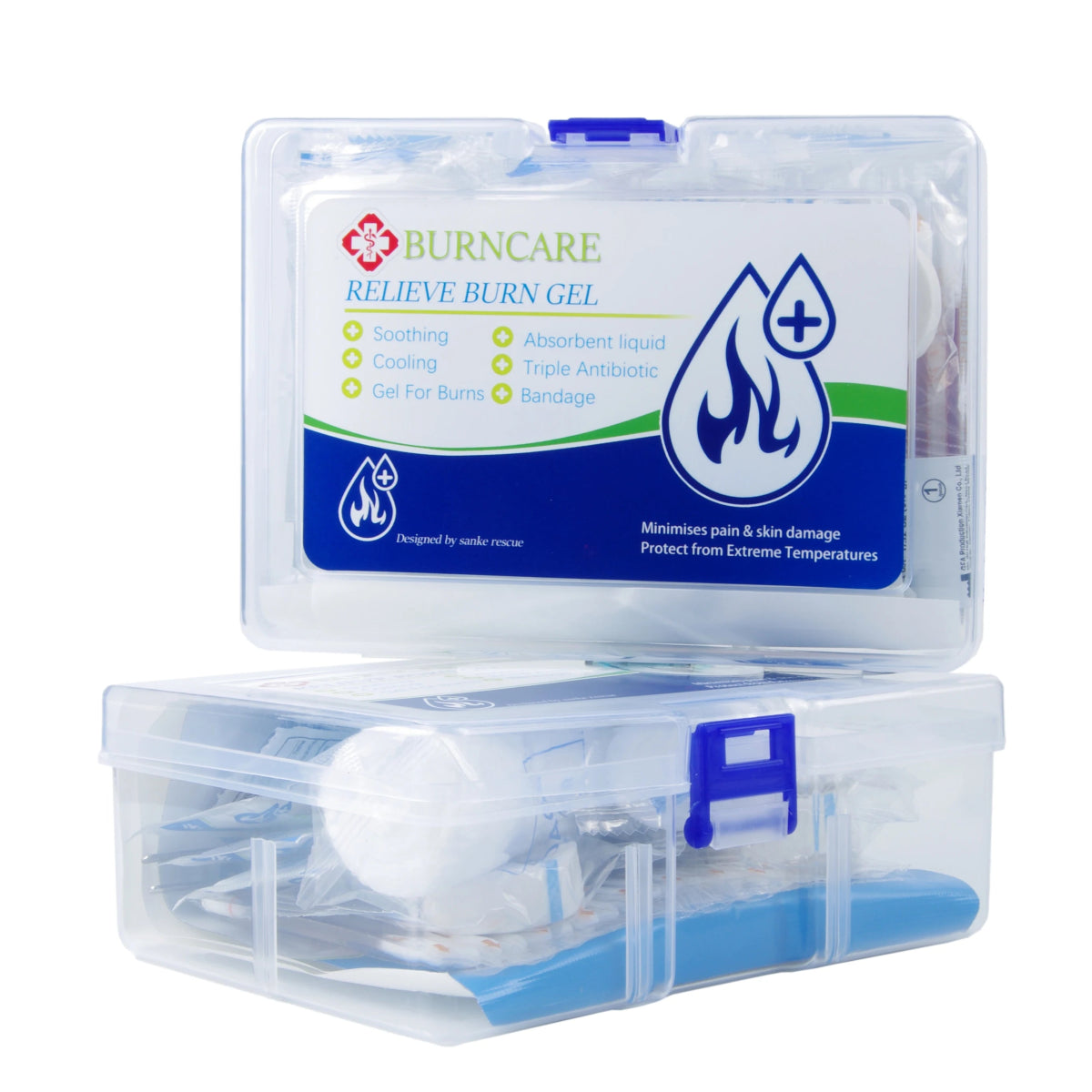 Kit de soin des brûlure anti - coups de soleil avec crème apaisante & rafraîchissante " Sanke Rescue - Burn Gel kit" - Planète Rando