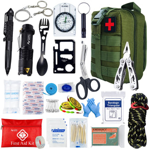 Kit de survie tactique EDC pour autodéfense et secours d'urgence "Sanke Rescue - EDC Emergency Kit" - Planète Rando
