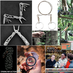 Kit de survie tactique EDC pour autodéfense et secours d'urgence "Sanke Rescue - EDC Emergency Kit" - Planète Rando