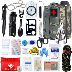 Kit de survie tactique EDC pour autodéfense et secours d'urgence "Sanke Rescue - EDC Emergency Kit" - Planète Rando