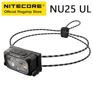 Lampe frontale 400 lumens rechargeable USB - C 3 modes à partir de 45g "NITECORE - NU25 series" - Planète Rando