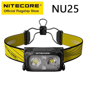 Lampe frontale 400 lumens rechargeable USB - C 3 modes à partir de 45g "NITECORE - NU25 series" - Planète Rando