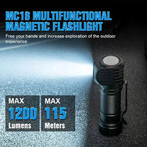Lampe frontale à LED XP - LHI 18650 magnétique jusqu'à 1200 lumens "Trustfire - Mc18" - Planète Rando