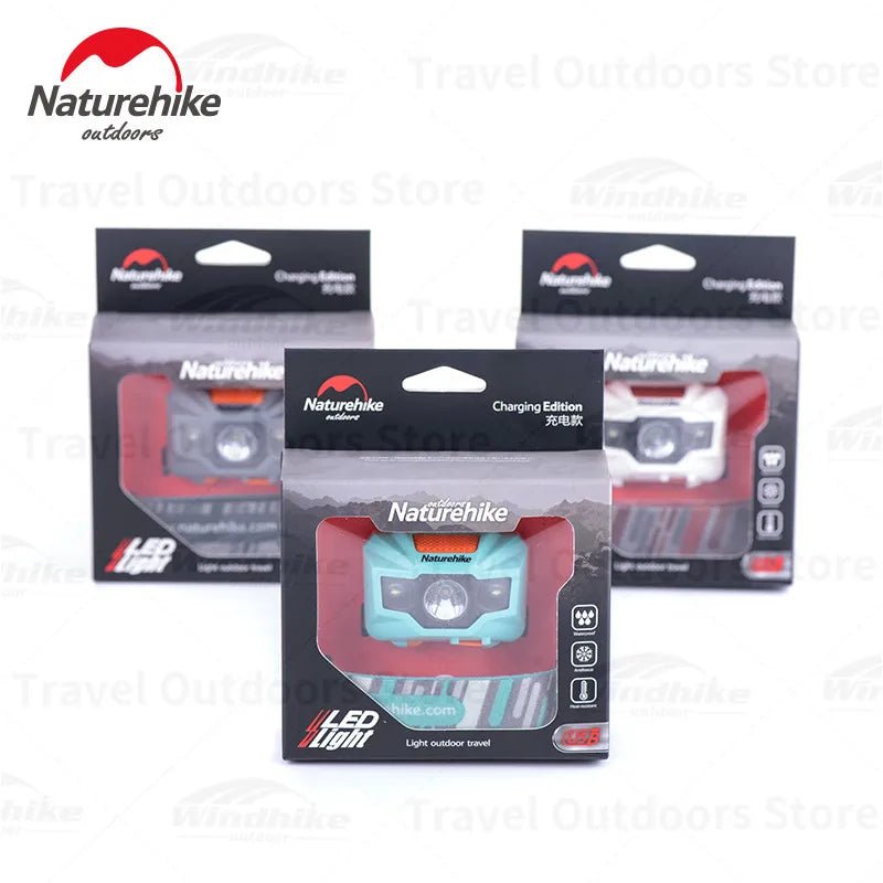 Lampe frontale ultralight LED rechargeable USB IPX4 74g "Naturehike - NH00T002 - D" - Planète Rando