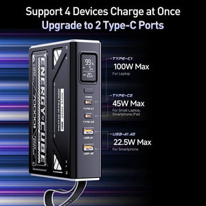 Lampe rechargeable LED pour le camping et la randonnée avec batterie de grande capacité 70 000 mAh "MOVESPEED - Energy cube" - Planète Rando