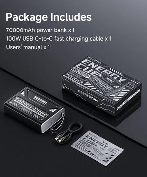 Lampe rechargeable LED pour le camping et la randonnée avec batterie de grande capacité 70 000 mAh "MOVESPEED - Energy cube" - Planète Rando