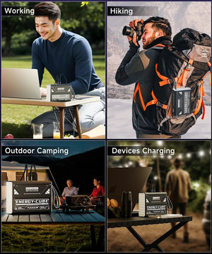 Lampe rechargeable LED pour le camping et la randonnée avec batterie de grande capacité 70 000 mAh "MOVESPEED - Energy cube" - Planète Rando