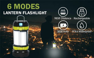 Lanterne de camping rechargeable à LED avec batterie externe 3000mAh IPX4 "OSITE SKY - Camping Lantern" - Planète Rando